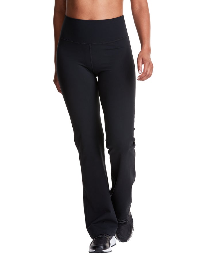 Champion Womens Pants NZ - Soft Touch Flare Black ( 0325-JRYWV )